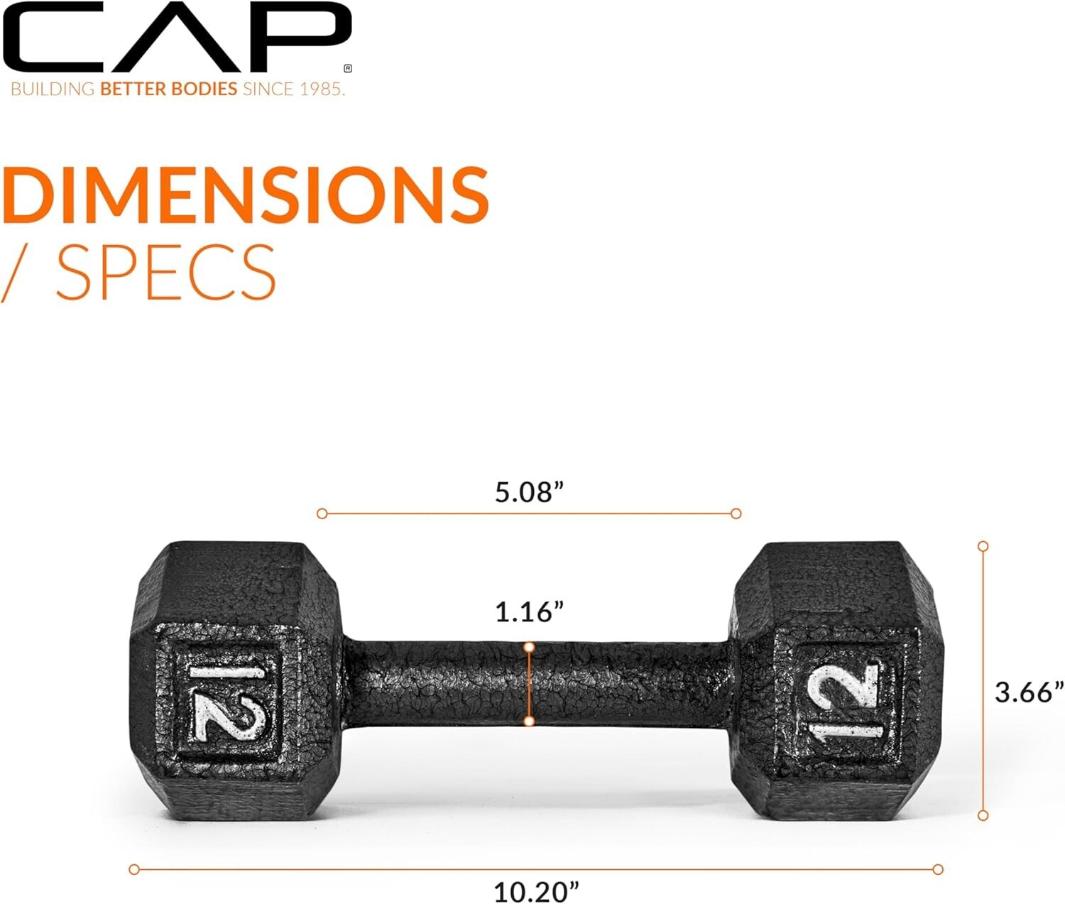 1XBlack Single Dumbbell 10/12/15/20/25/30lb Cast Iron Hex Dumbbell Home Gym Yoga
