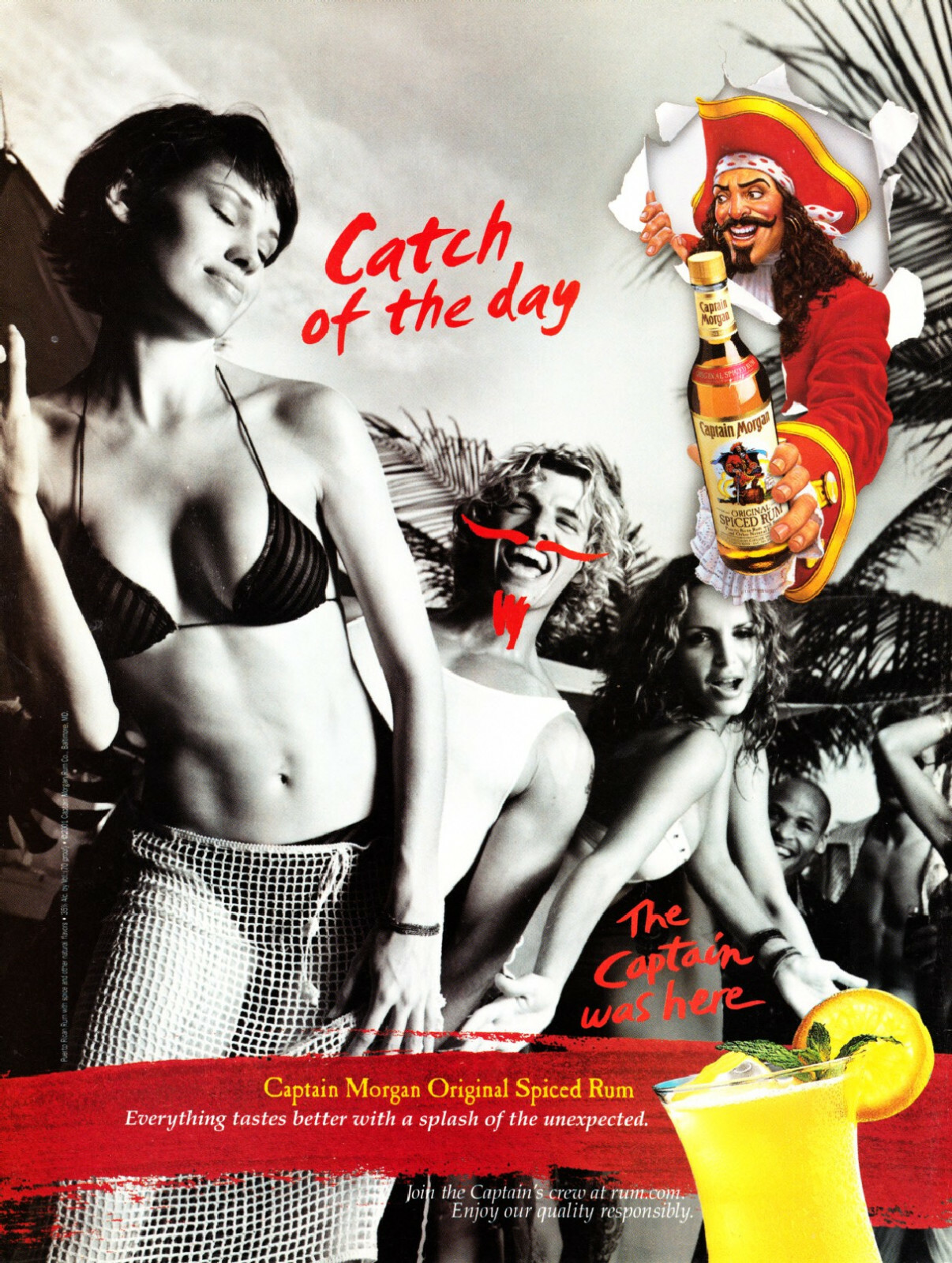 CAPTAIN MORGAN RUM AD #28 RARE 2001 OUT OF PRINT VINTAGE