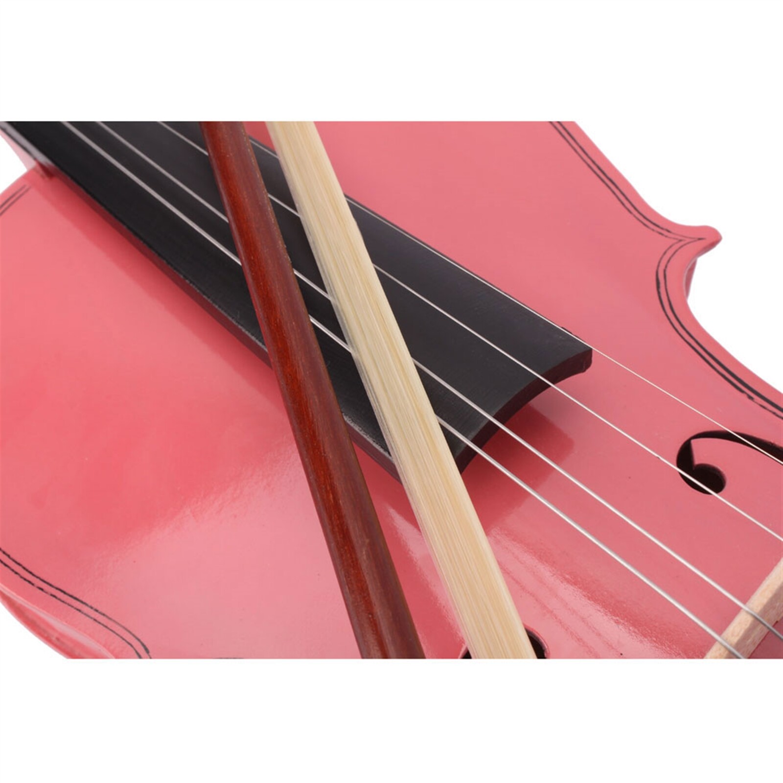 4/4 Full Size Acoustic Violin with Case Bow Rosin Pink Gift NEW US Stock