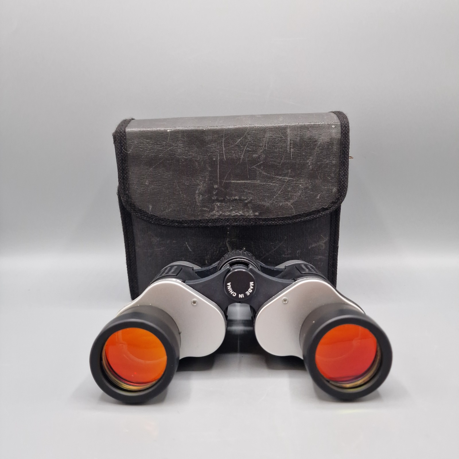 Vintage Bosch-Optikon Binoculars Coated Lens Compact Folding w/ Carrying Case