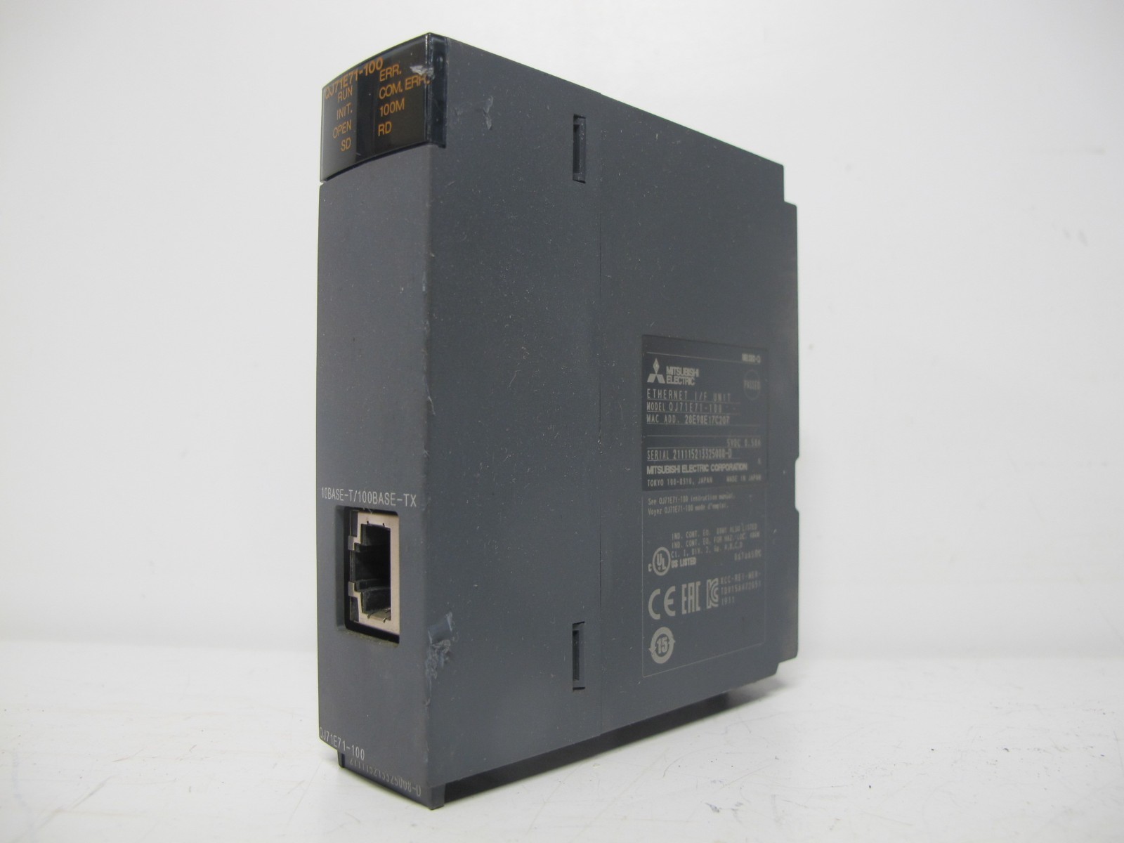 Mitsubishi QJ71E71-100 Ethernet I/F Unit PLC QJ71E71100 Melsec Q Ether Net