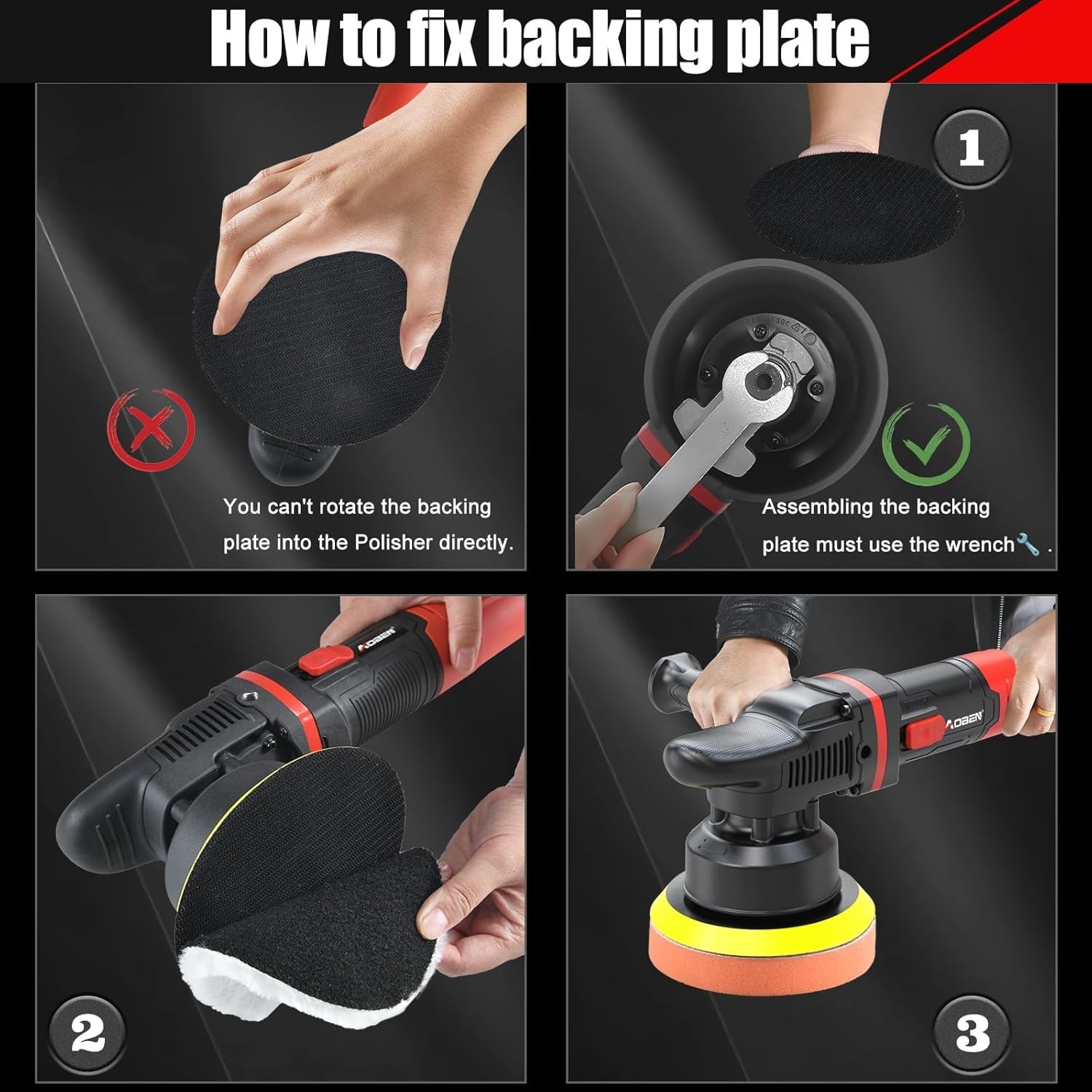 Car Buffer Polisher,6 inch Dual Action Polisher,Random Buffer Polisher kit wi...