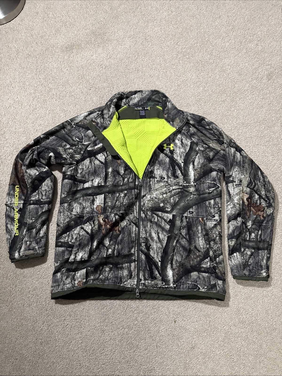 Under Armour Scent Control Coldgear Camo Rut Jacket Mossy Oak Treestand XL