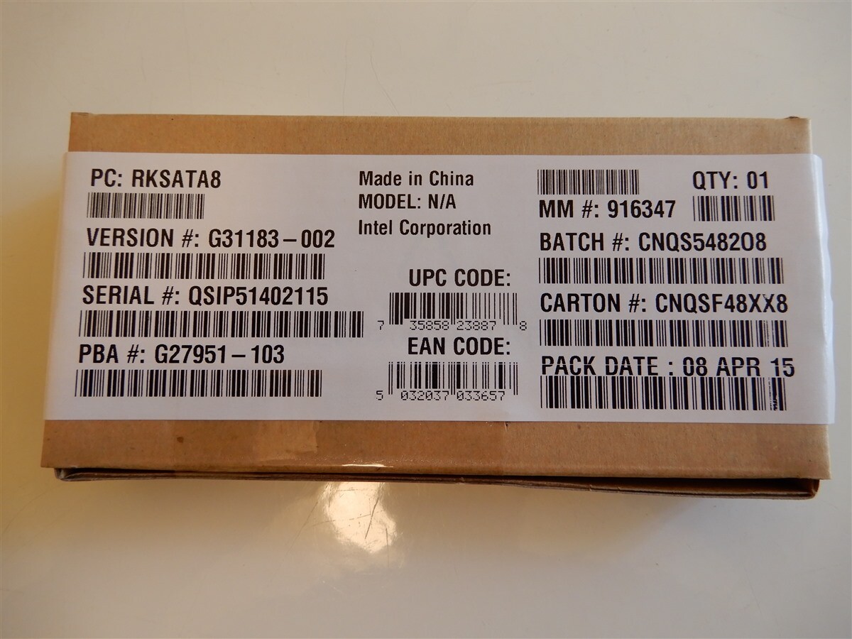 Intel RKSATA8 8-Port RAID C600 Upgrade Key B007HZGXLG