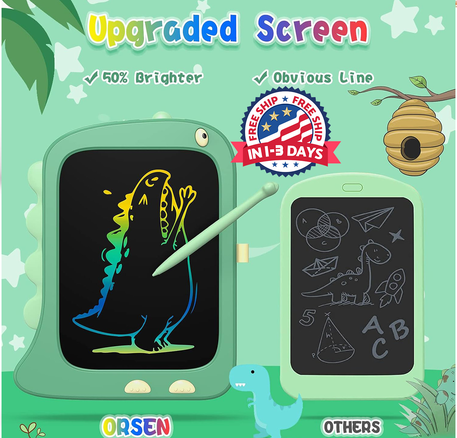 Tableta De Dibujo Lcd De 8.5 Pulgadas Para Niños Pequeños Tablero De Escritura