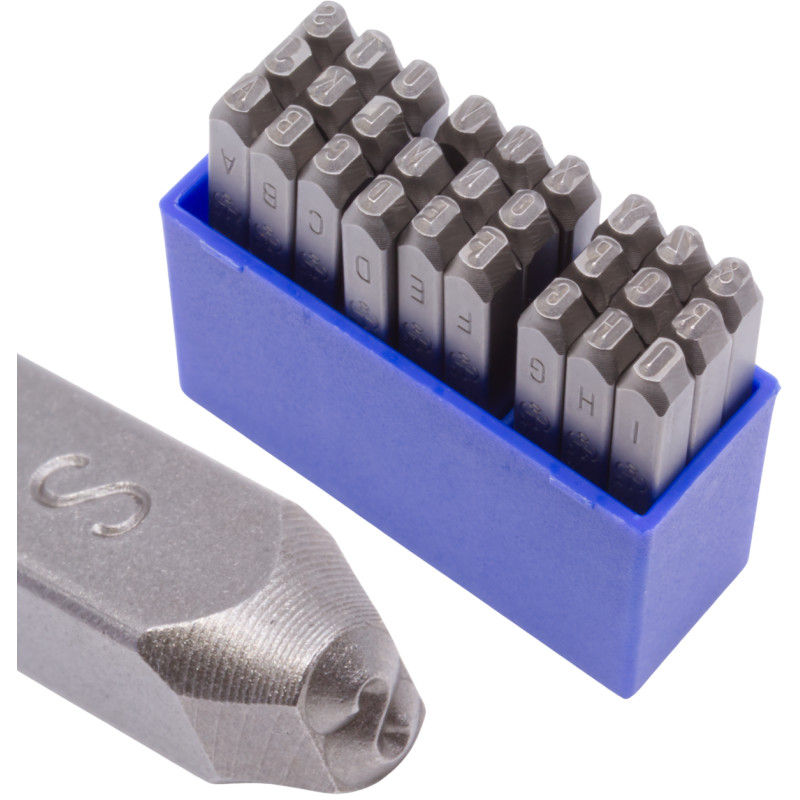 Metal Stamp Set, A-Z Alphabet, 0.125” Letter Height, Package of 27