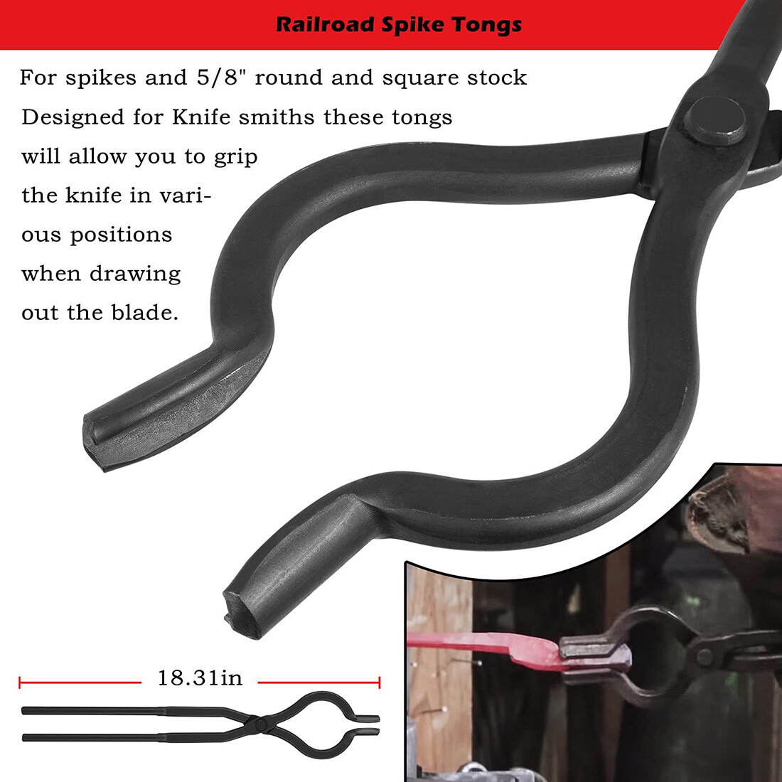 8Pcs Knife Making Tong Expert Replacement Tongs Blacksmith Starter Tool Hook Jig