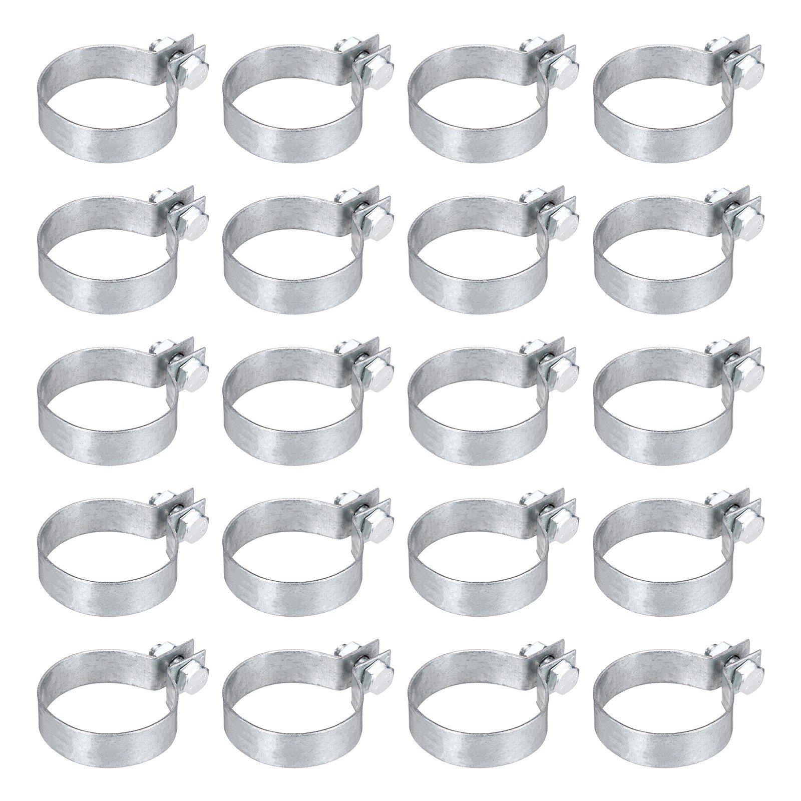 20Pcs Brace Bands, Galvanized Steel Chain Link Fence Bands for 1-7/8" Post