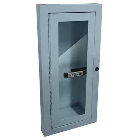 Zoro Select 1Rk37 Fire Extinguisher Cabinet, Semi Recessed, 20 3/4 In Height,