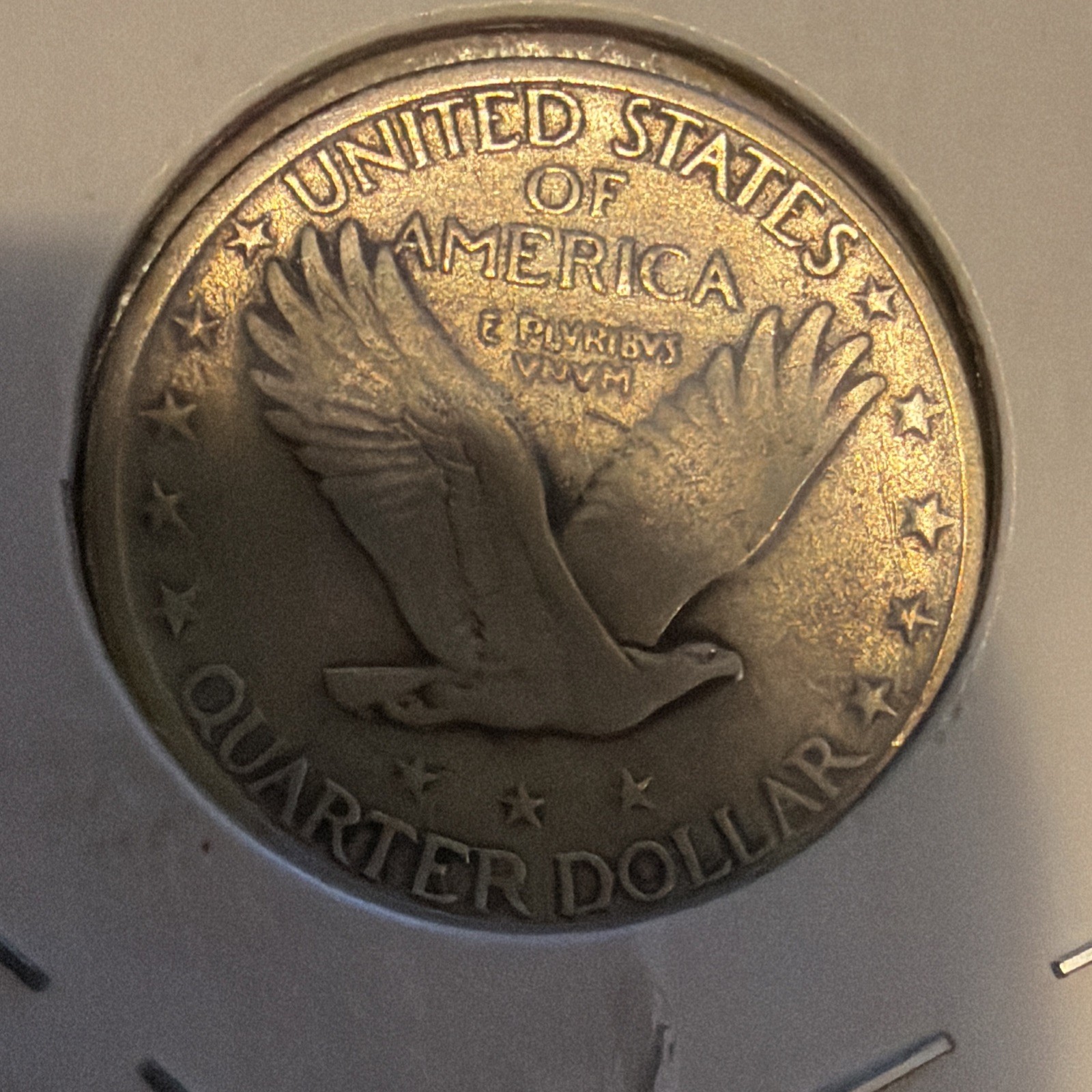 1918d vf/xf 90% silver Standing liberty Quarter