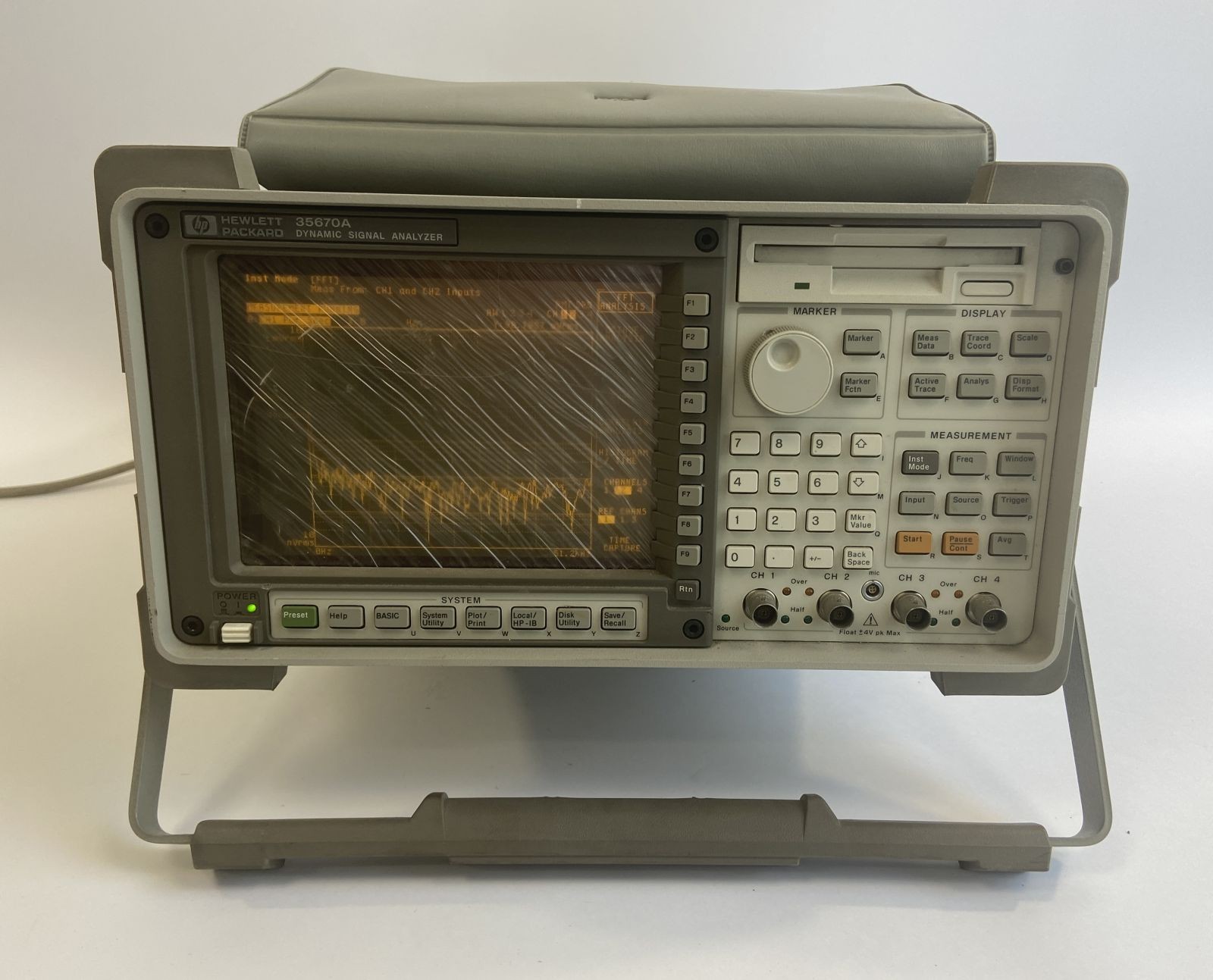 HP 35670A FFT Dynamic Signal Analyzer OPT: 1D2 1D3 1D4 AY6 Delaminated Display