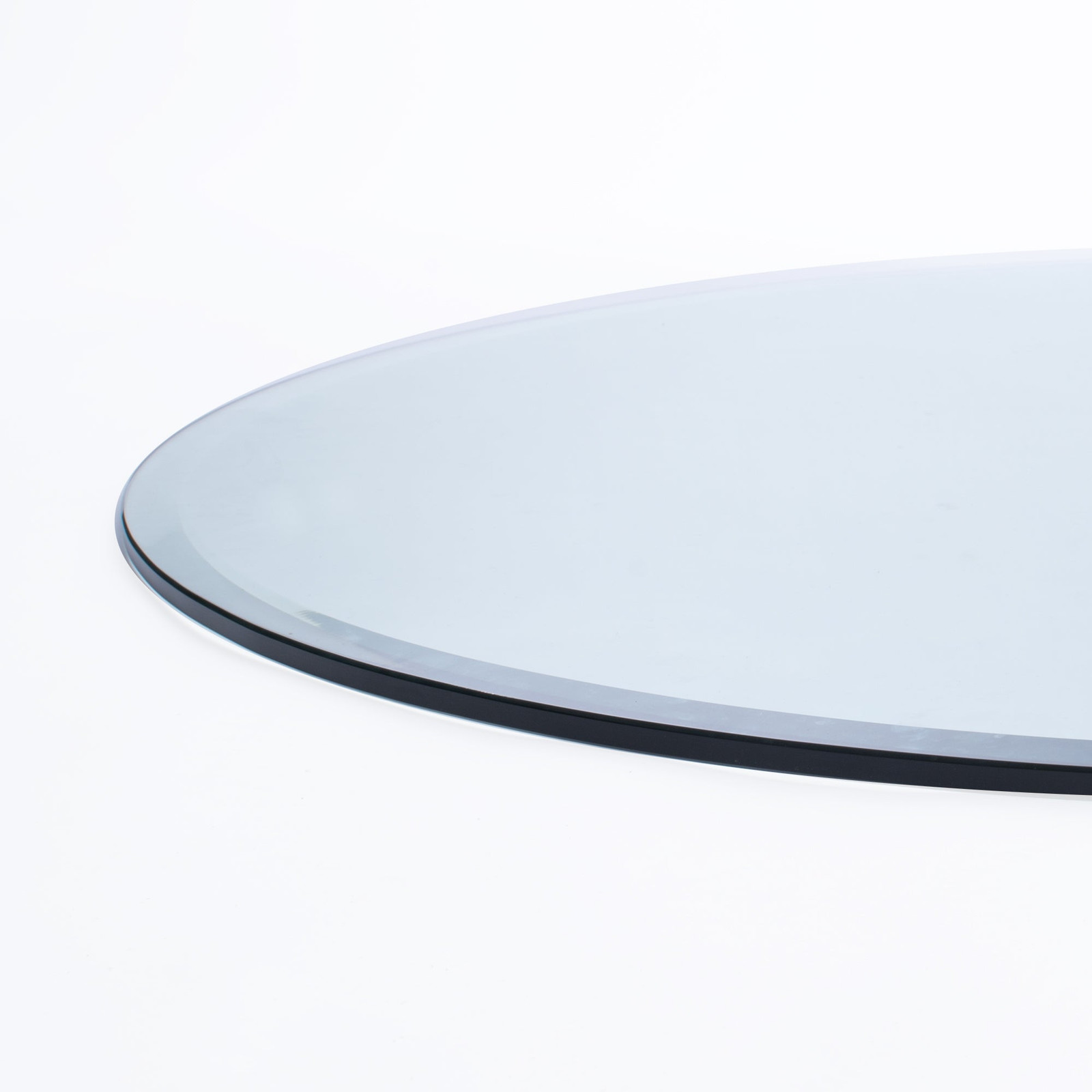 16" Inch Round 1/2" Thick Clear Glass Table Top with beveled Edge and Tempered