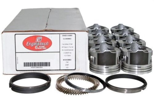 Enginetech Chevy 496 8.1L Pistons with Moly Rings 2001-2007 .040