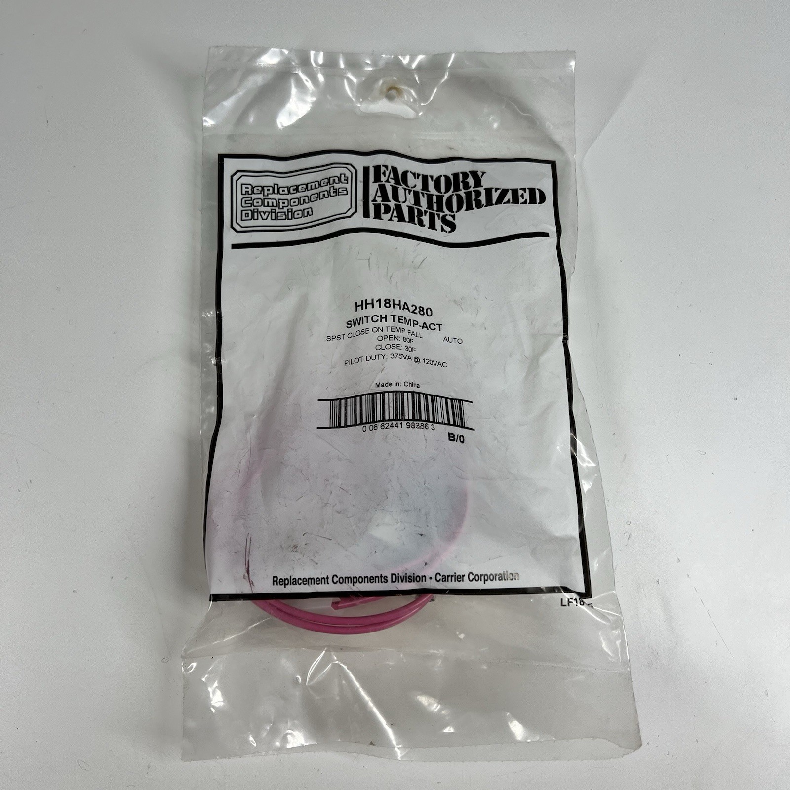Carrier Bryant Payne Heat Pump Defrost Sensor HH18HA280 Genuine OEM New Sealed