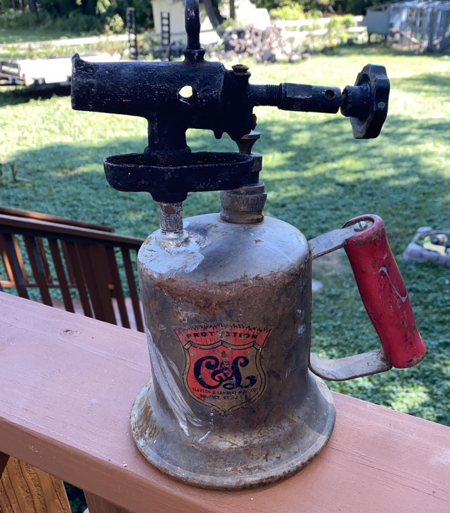 Vintage Antique Clayton and Lambert Brass Blow Torch Buckner KY