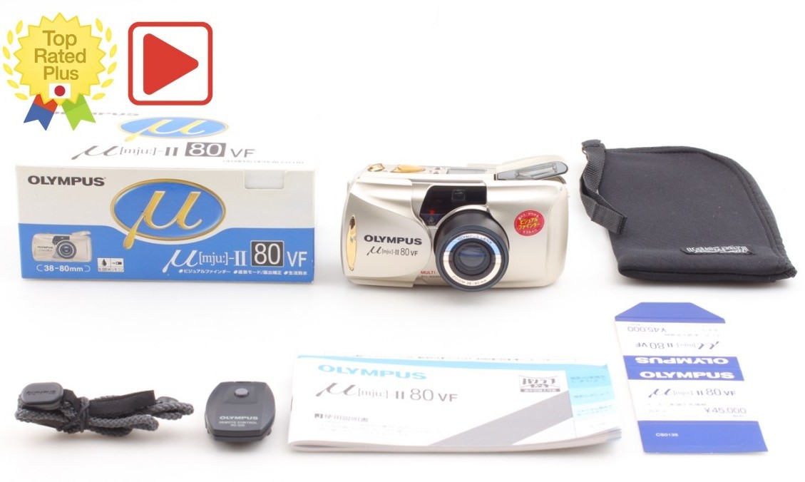 Tesed [ MINT in Box ] Olympus Mju μ Ⅱ80 VF Point & Shoot Film Camera From JAPAN