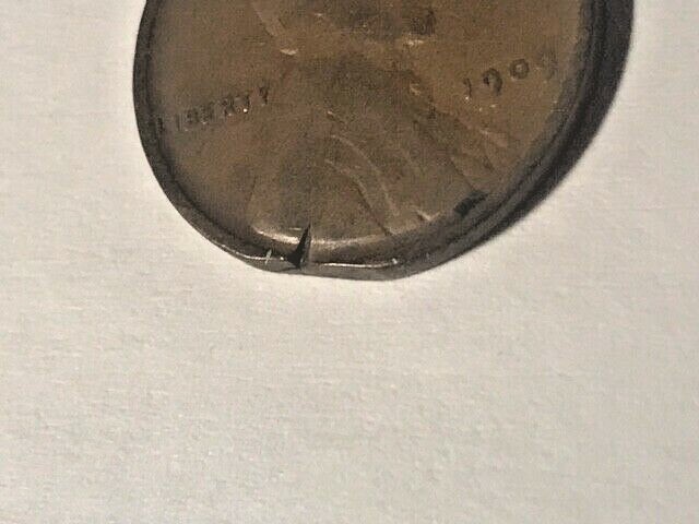 1909-P Lincoln Wheat Cent Mint Error Fine #123tm
