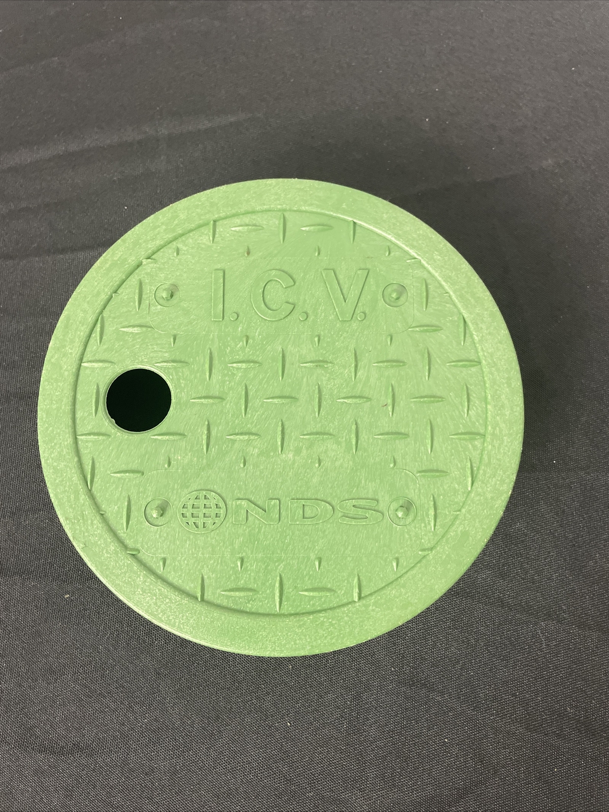 NDS D109-GL Green UV Inhibitors Round Green Valve Box Overlapping Cover 6 in.