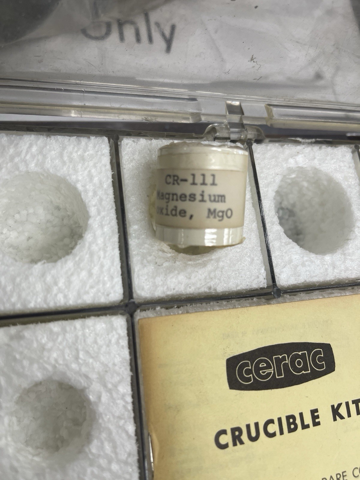Cerac Crucible Kit Used 6 Pieces Left Good Condition