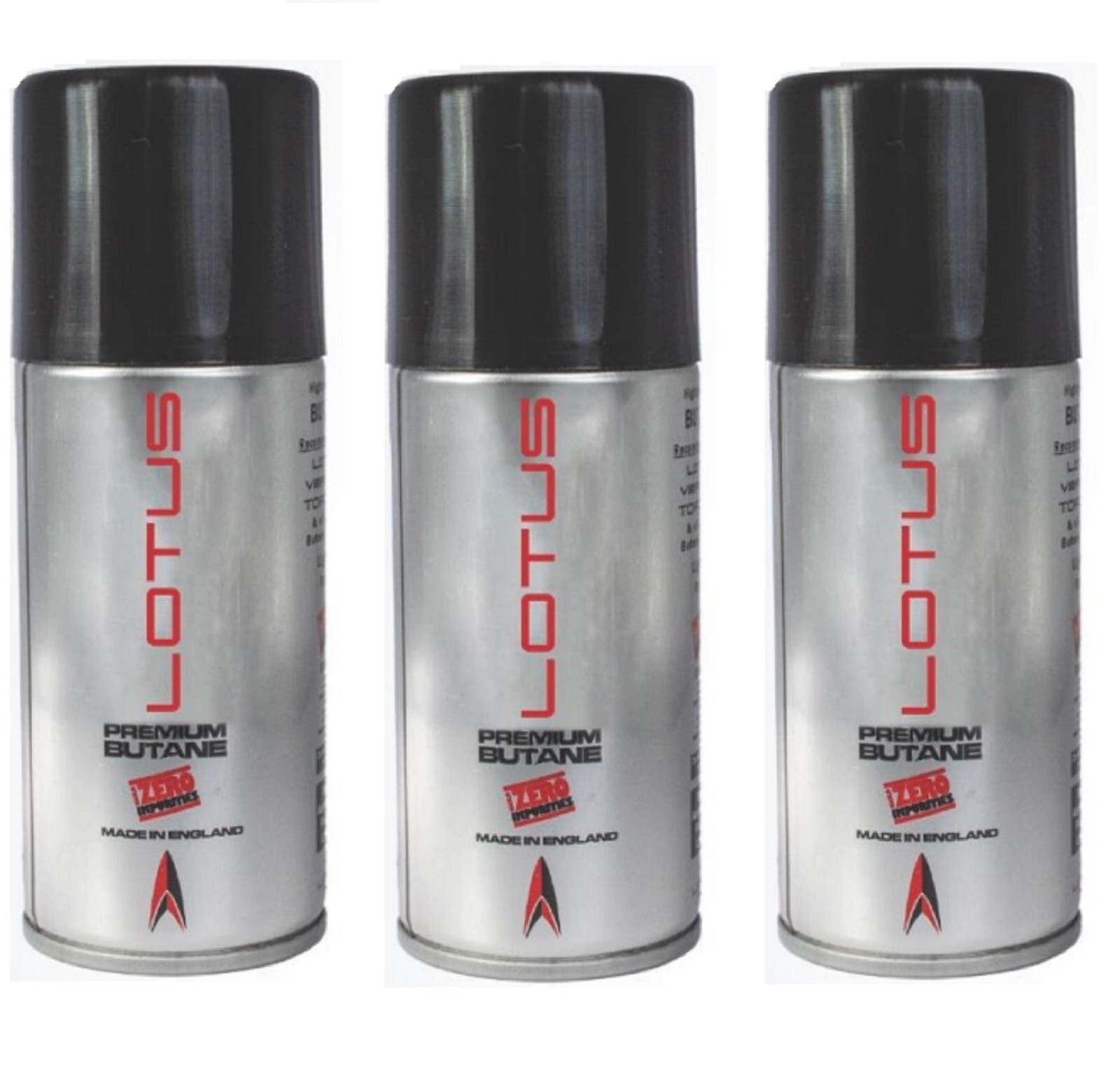 3 Can Lotus Premium Lighter Butane Refill Fuel 5oz 150ml Canister