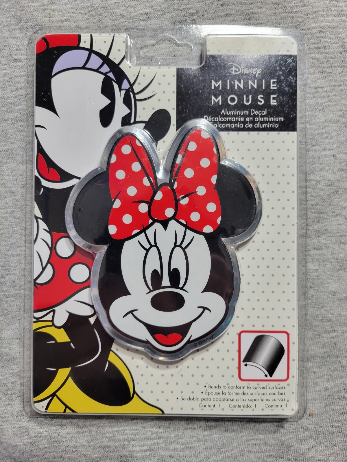 Disney Minnie Mouse Aluminum Decal Sticker 4" x 3 1/4"