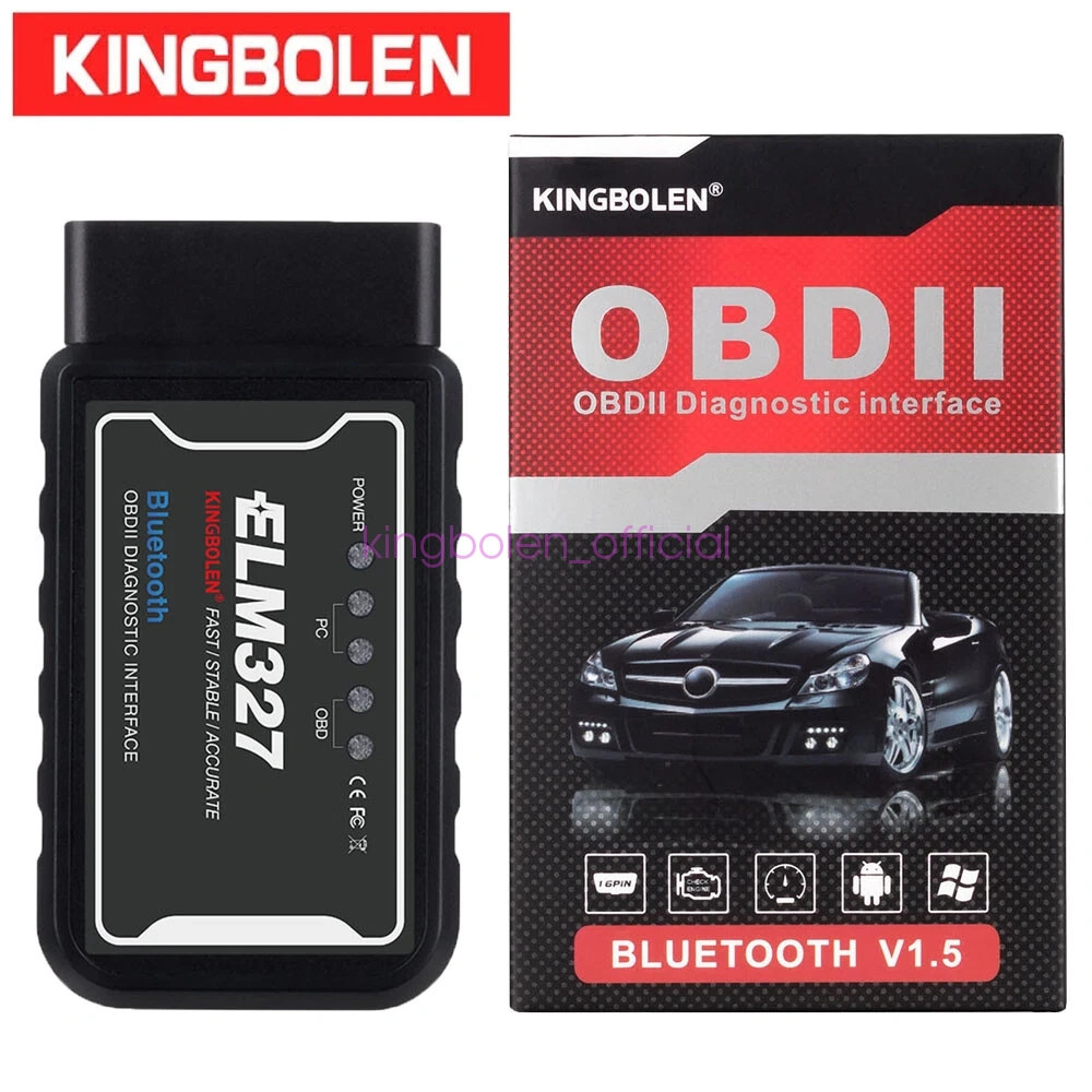 Bluetooth OBD2 OBDII Car Diagnostic Scanner Auto Fault Code Reader ELM327