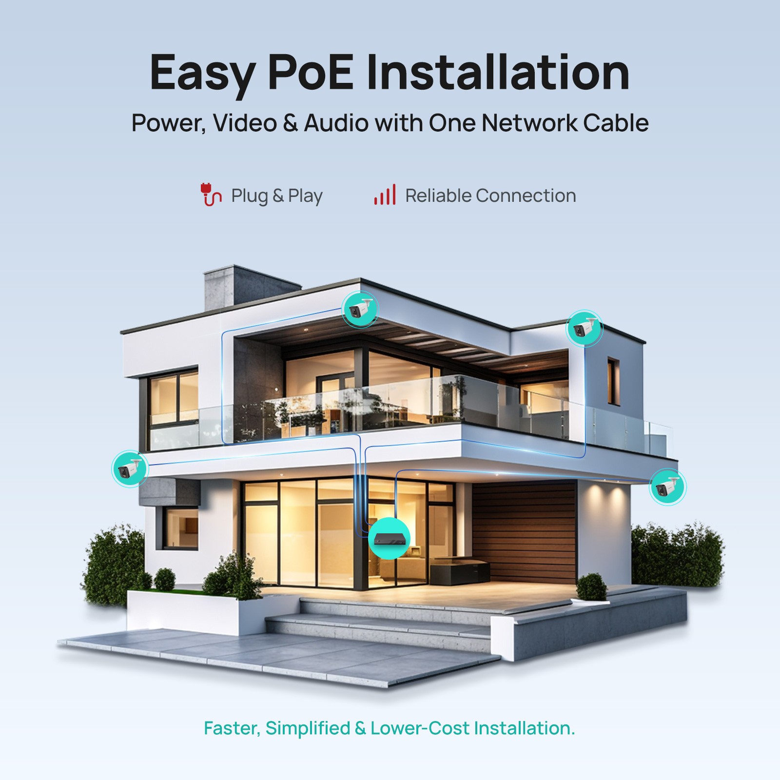 VIKYLIN 5MP Full Color POE Security Camera Built-in MIC Speaker Motion Detection