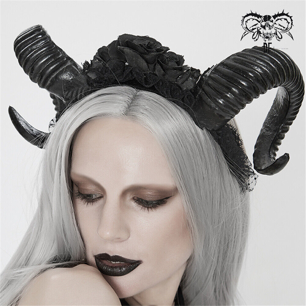 Punk Headband Hairpin Party Show Hair Accessories Black Horn Hair Accessories