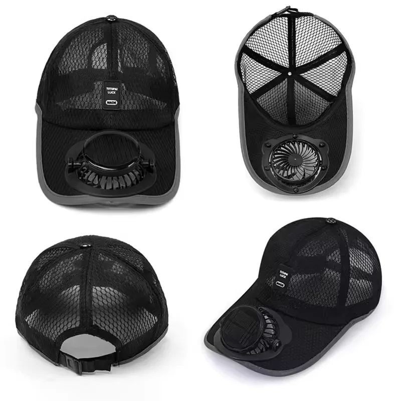 Outdoor Solar Fan Cap With USB Charging - 3-Speed Cooling Hat For Fishing Beach