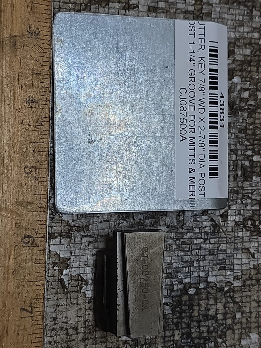 Mitts & Merrill Keyseater Cutter - CJ-08750-0A 7/8" WD 2 7/8" DIA 1 1/4" GROOVE