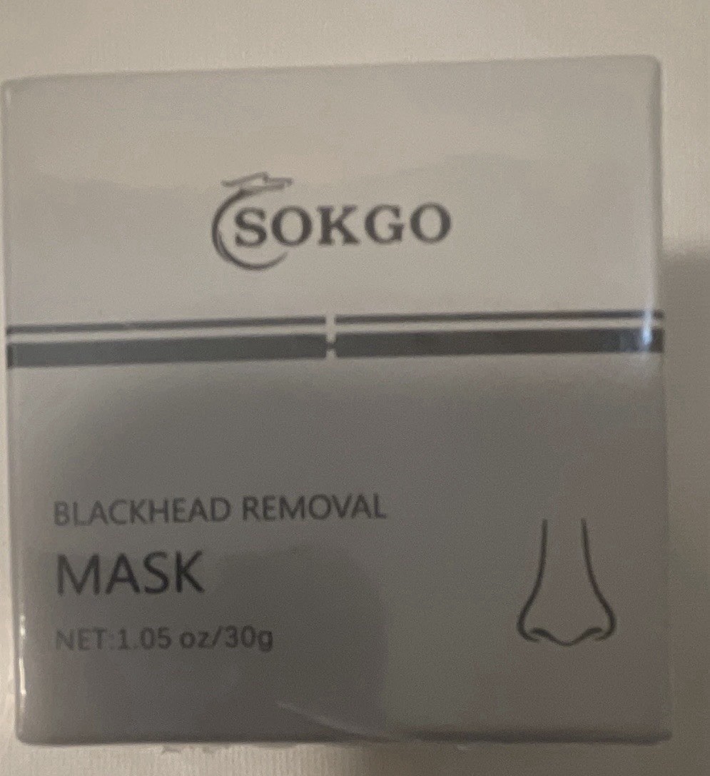 SOKGO Blackhead Removal Nose Mask 1.05oz Hyaluronic Acid Salicylic Acid~ NIB