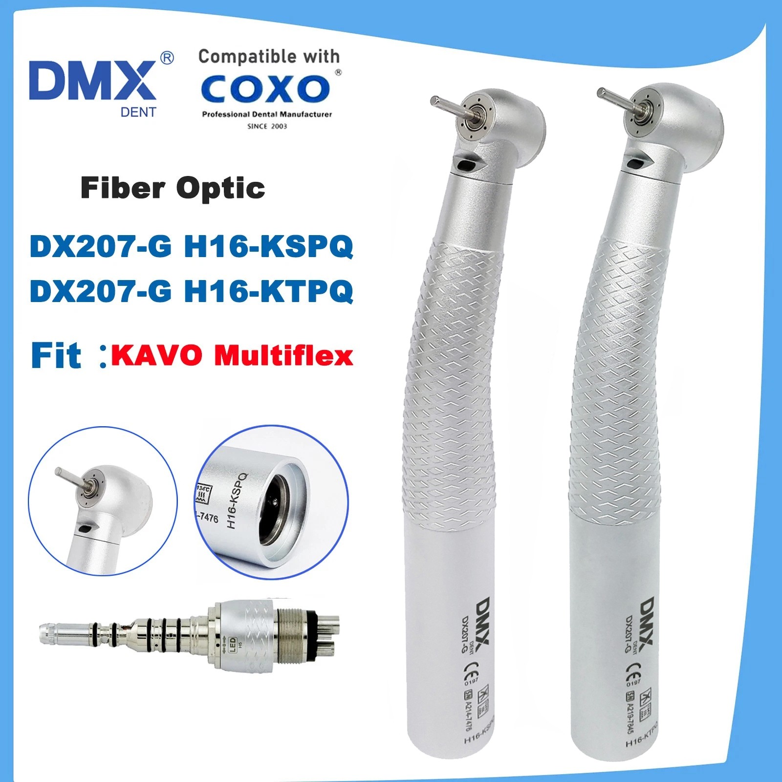 COXO Style Dental High Speed Handpiece Fiber Optic Turbine F/ KaVo MULTIflex 4 6