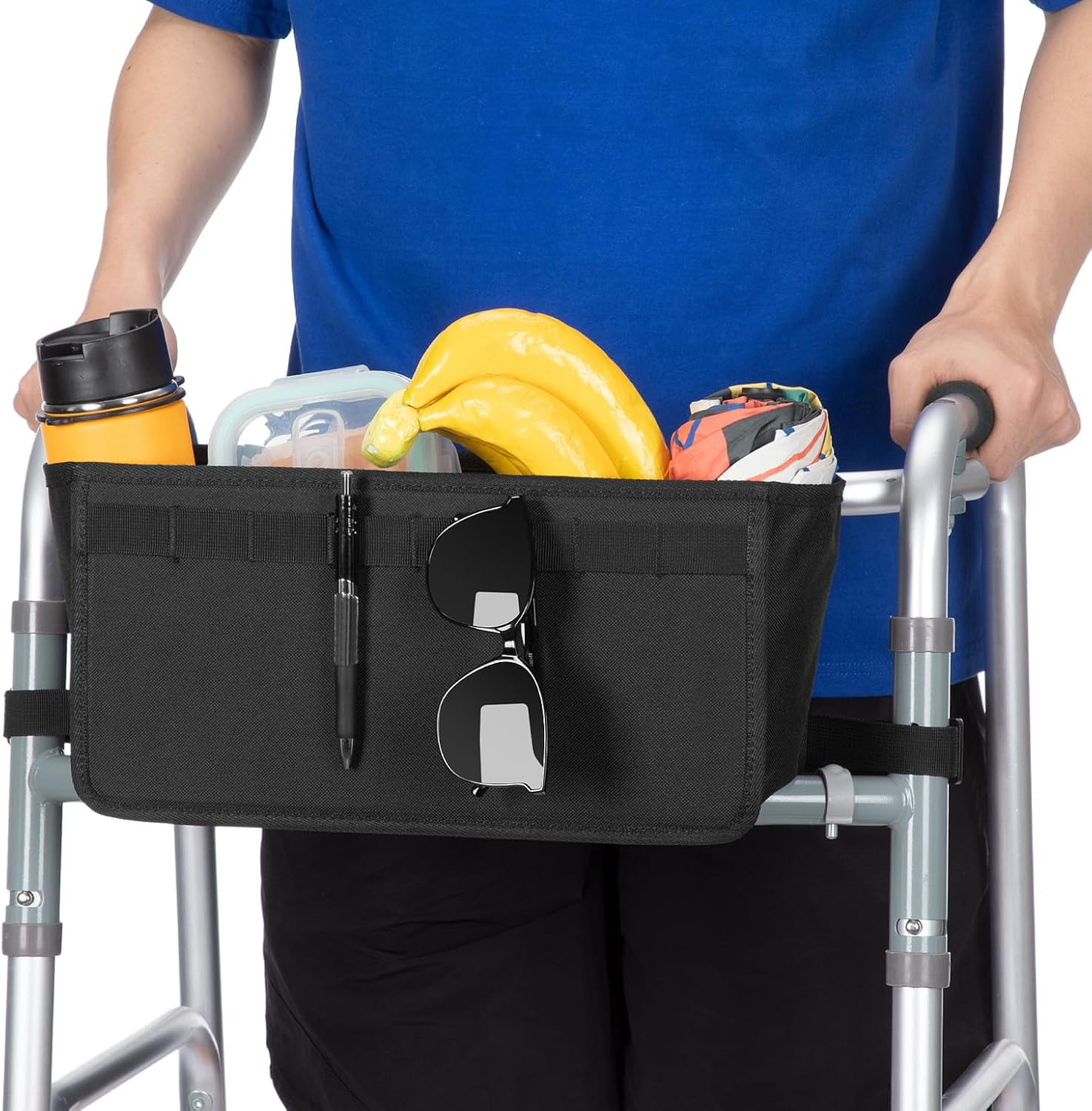 Walker Basket for Folding Walker, Basket for Walkers for Seniors,Rollator Walker