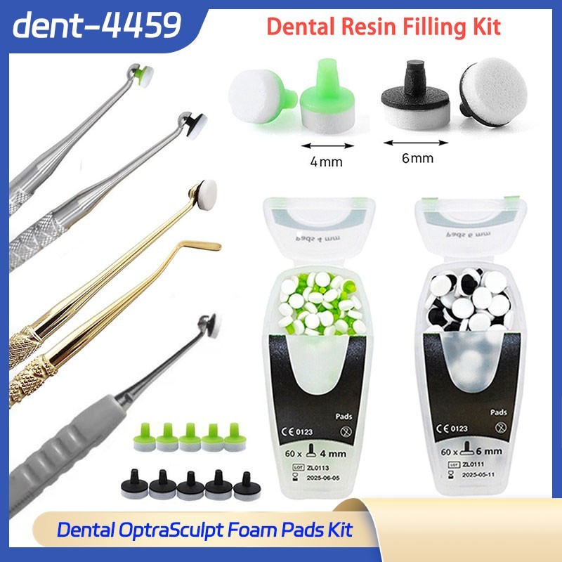Dental OptraSculpt Foam Pads & Spatula Handle Kit Veneer Composite Resin Filling