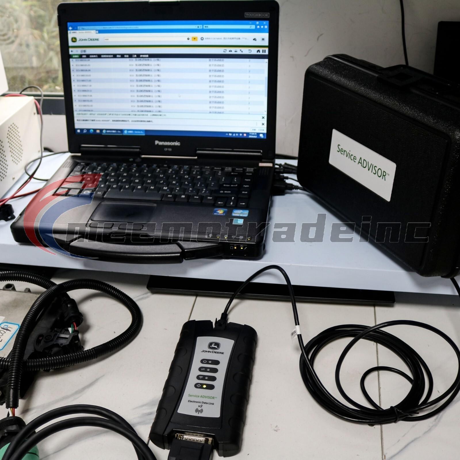 For John Deere EDLV3 DIAGNOSTIC TOOL INTERFACE AND CABLE KIT WITH V5.3 AG/CF