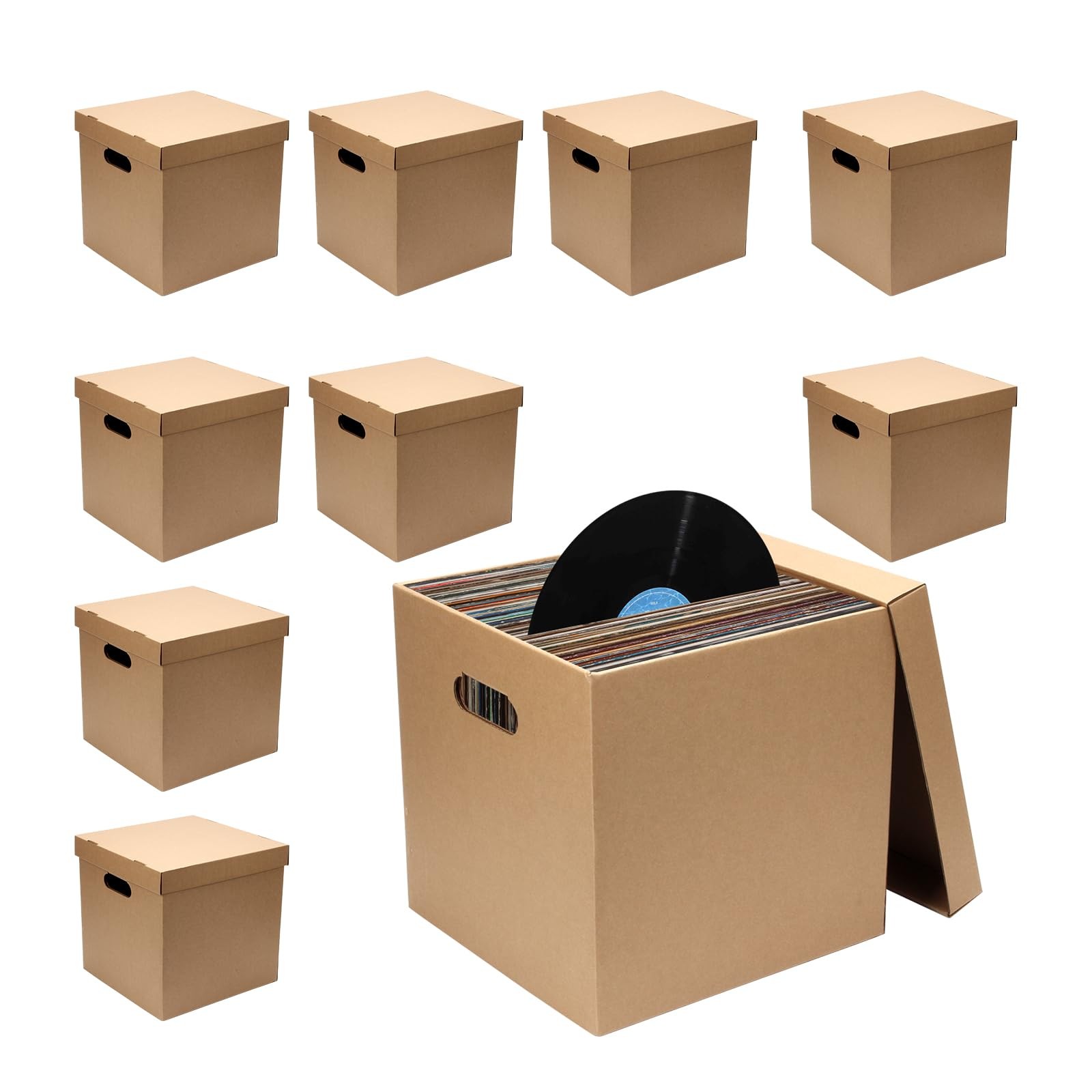 10 Pcs Cardboard Vinyl Record Storage Vinyl ​Record Crate
