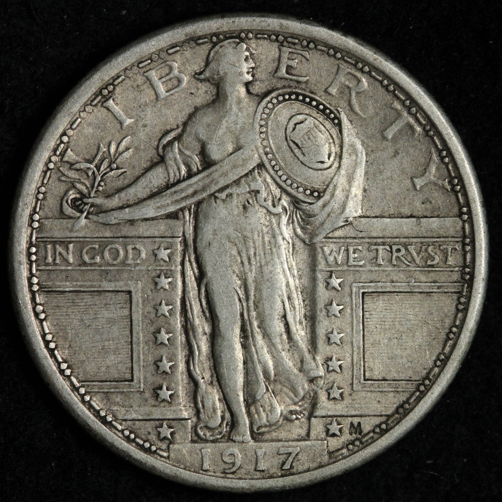 1917 TYPE 1 Standing Liberty Silver Quarter XF+ E241 SZCNM