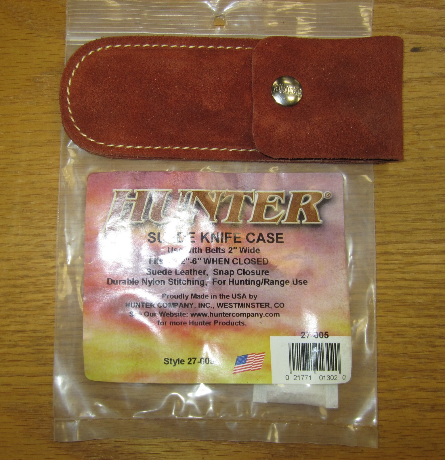 Hunter Leather Suede Knife Case 4 1/2" - 6"