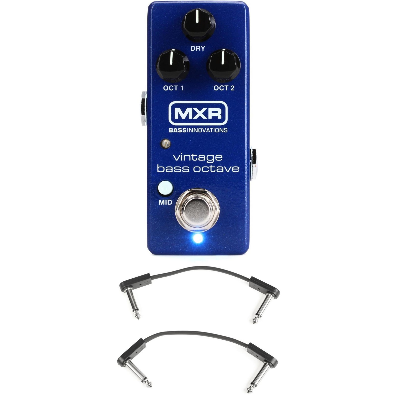 MXR M280 Vintage Bass Octave Mini Pedal with EBS Patch Cables