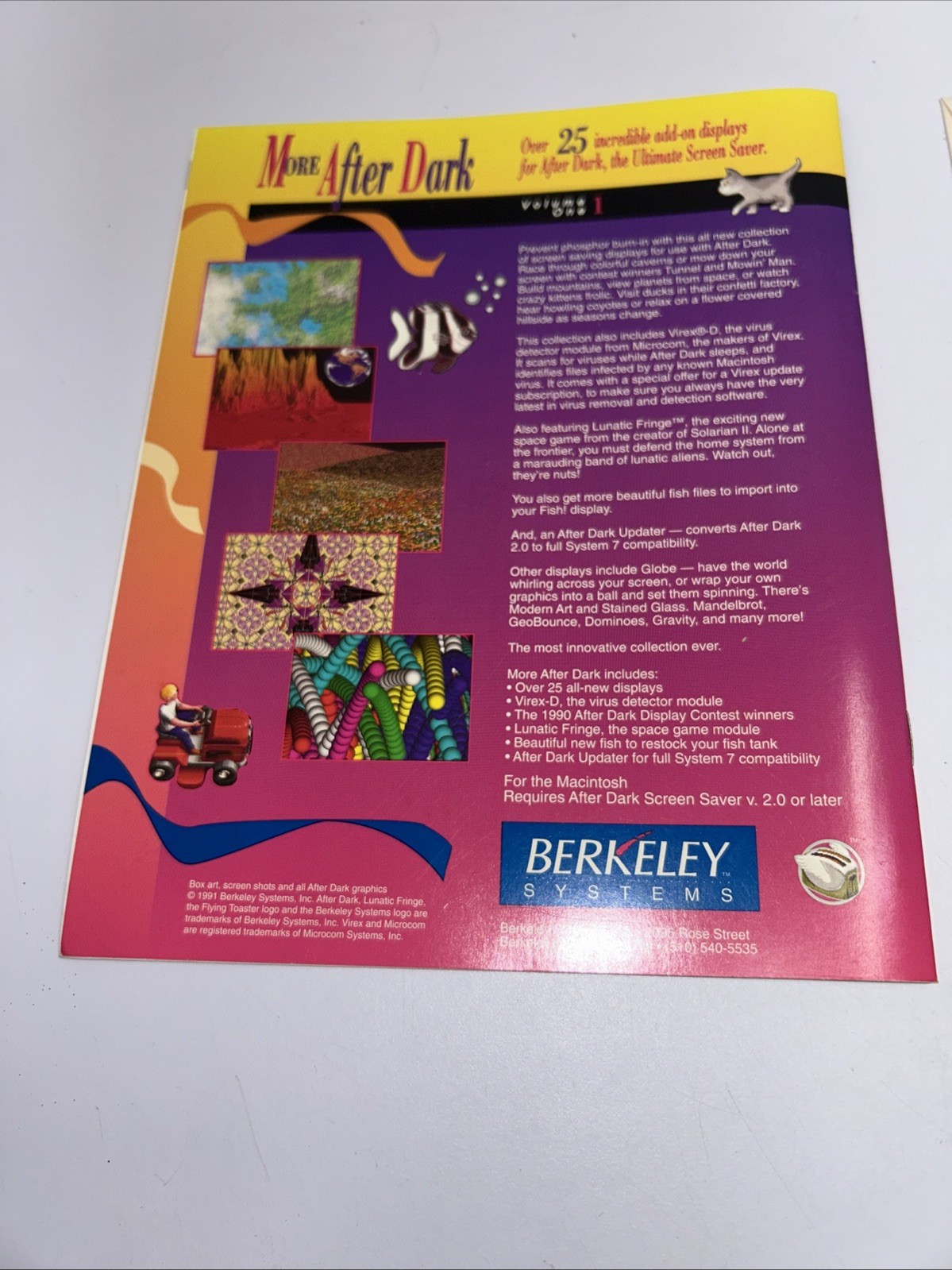 Berkeley Systems After Dark 2.0 & More After Dark For Macintosh Mac Used