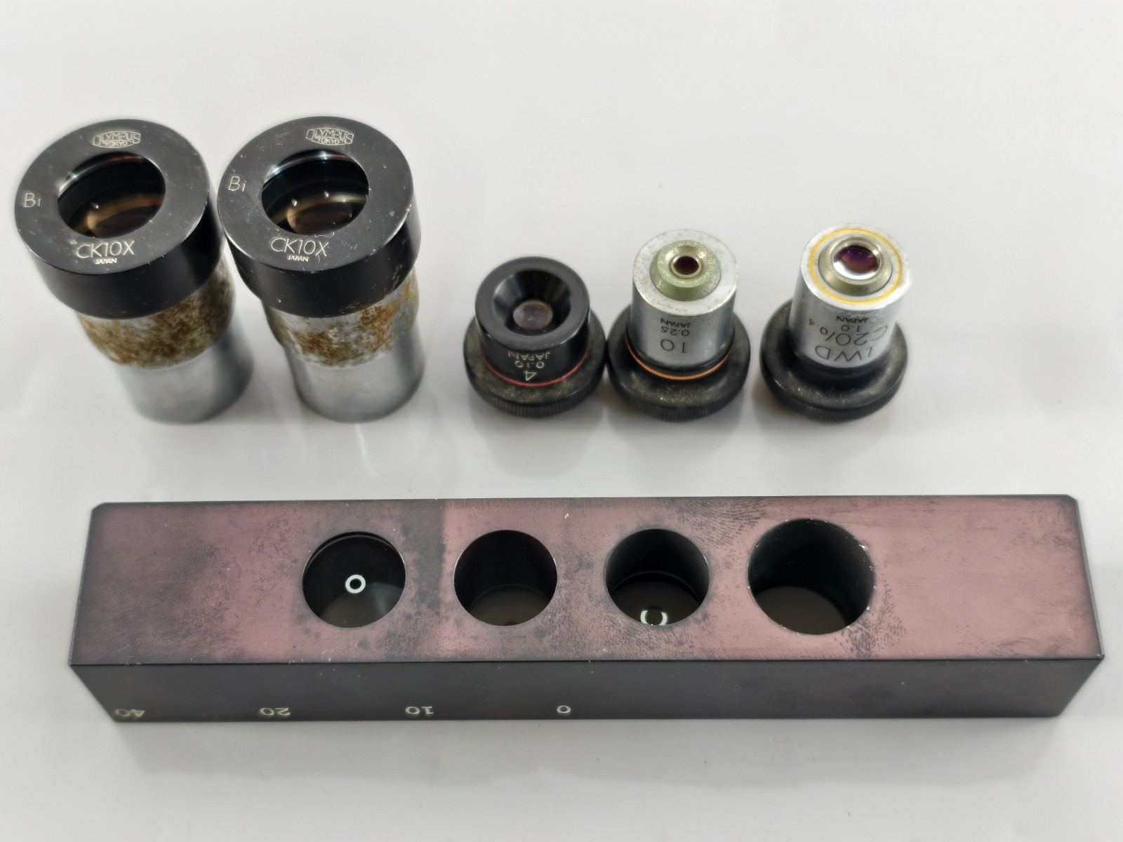 Olympus IMT IM Inverted Phase Contrast Objective Eyepiece Set Microscope