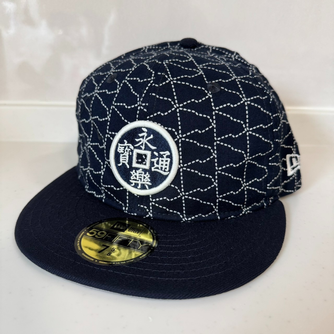 New Era 59FIFTY Eirakuya Japanese Pattern Navy Cap Japan Exclusive 14745133
