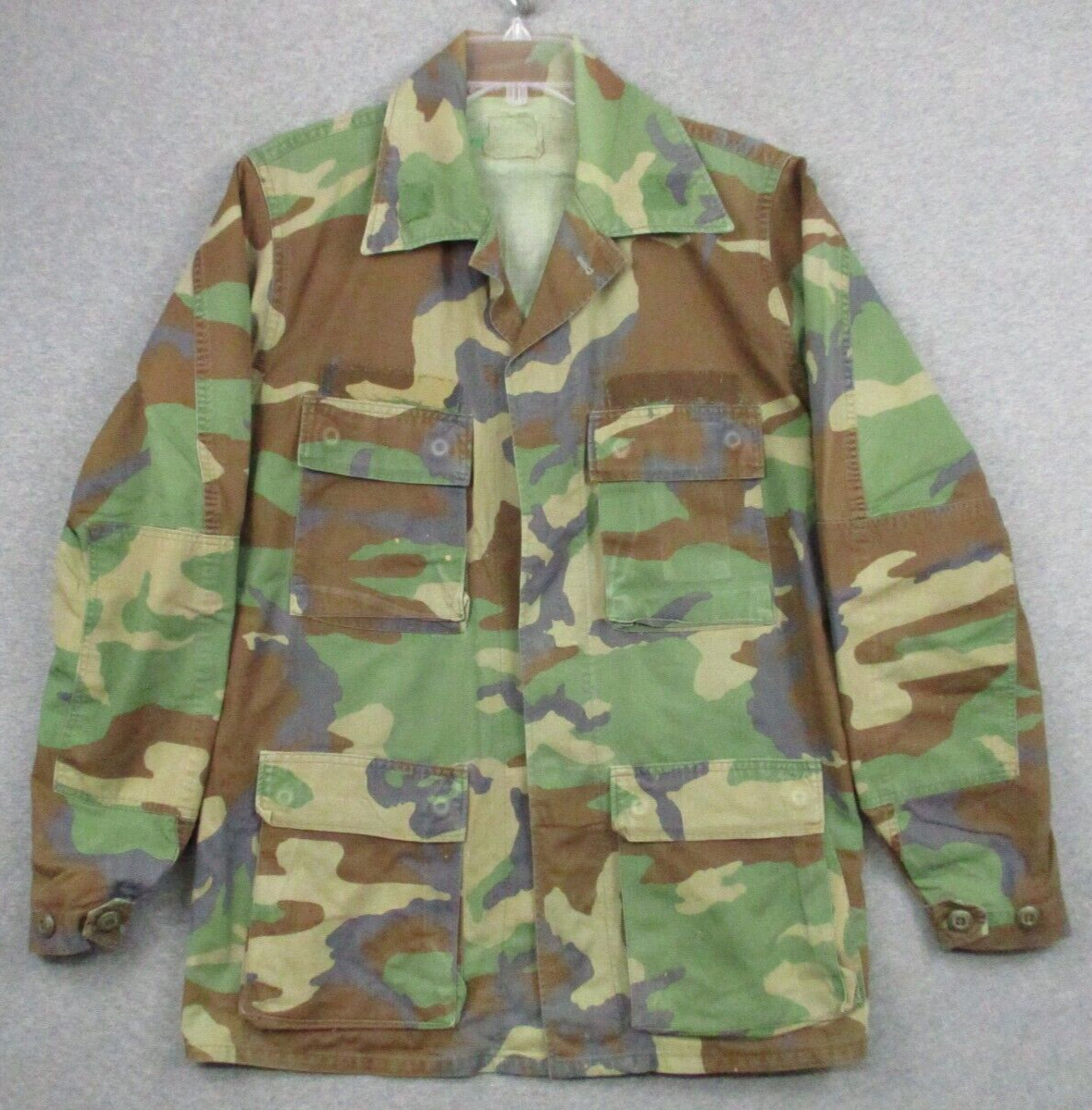 US Military Issue BDU Jacket Medium Long Uniform Woodland Camo Double Elbow
