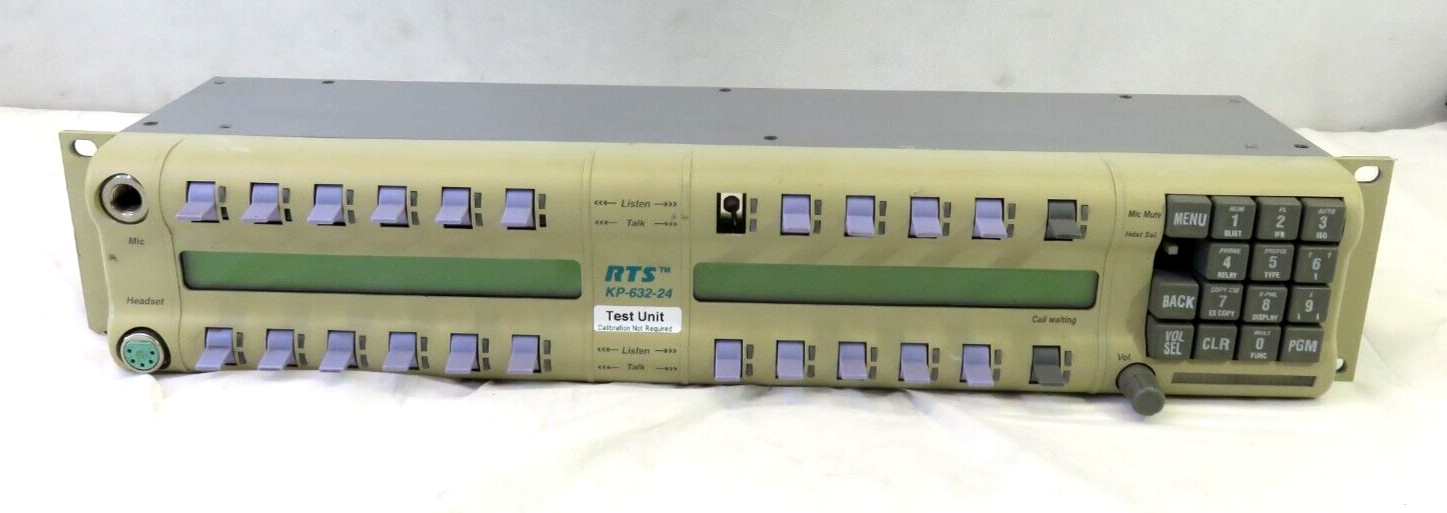 RTS Telex KP-632-24 Intercom Panel, FOR PARTS/ REPAIR