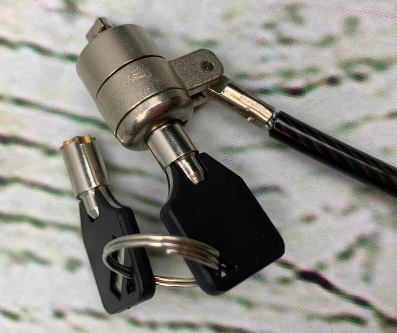 Bodyguard Laptop Lock Two Keys 6.5 Foot Sturdy Security Cable