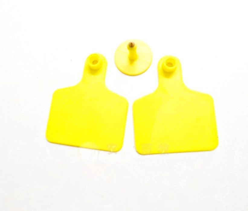 10sets New Yellow 75*60mm Sheep Goat Hog Beef Cow Ear Blank Tag Lable