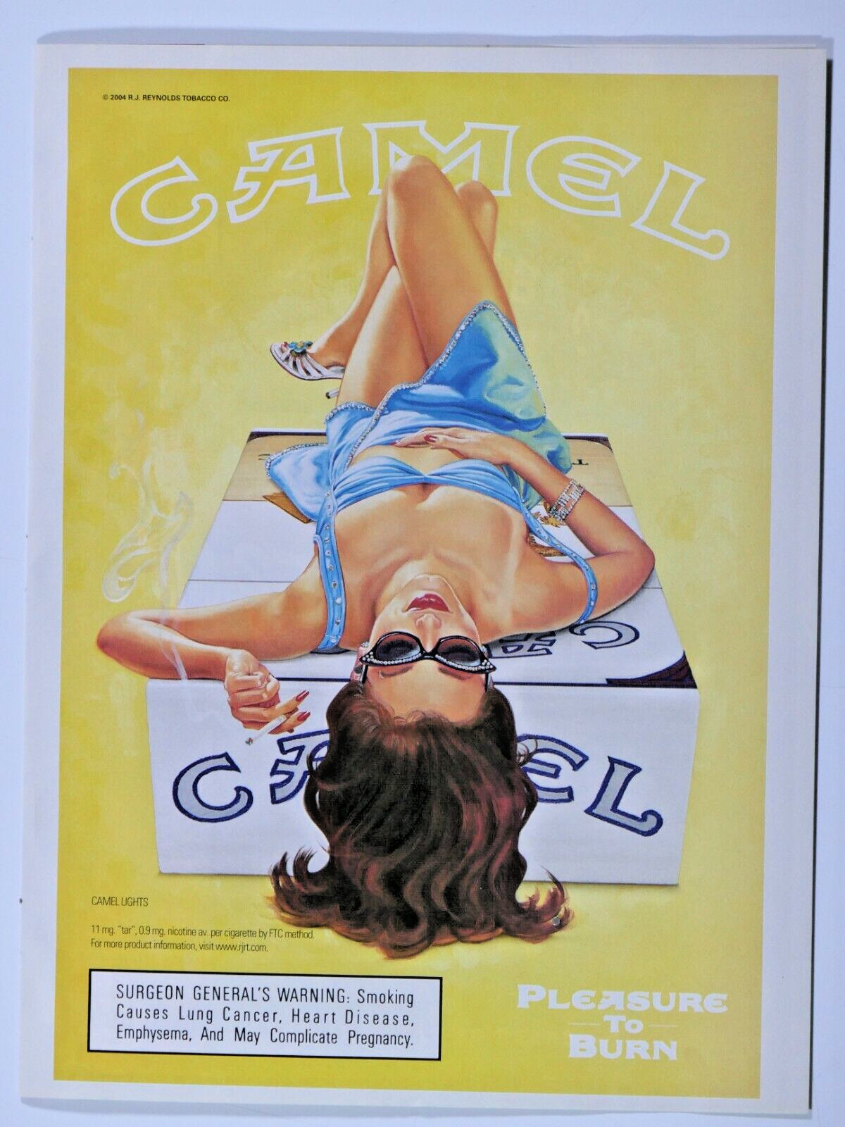 Camel Beach Babe Vintage 2004 Hard Box Original Print Ad 8 x 11"