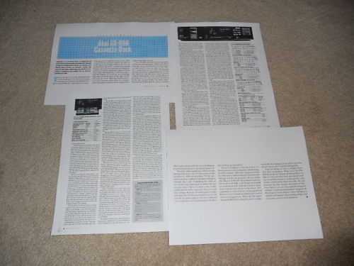 Akai GX-R99 Ultimate Cassette Review, 4 pg, 1986, RARE!