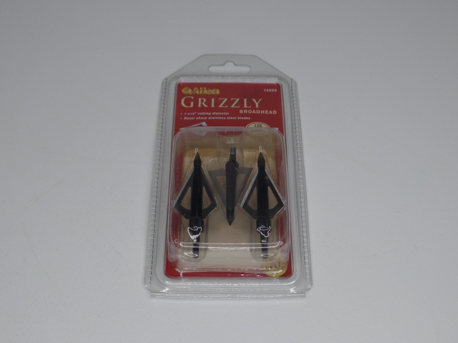 Allen Grizzly Broadhead #14625 Triple Blade 125 GrainBow Hunting New 3-Pack