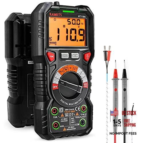 Digital Multimeter TRMS 6000 Counts Voltmeter Auto-Ranging Fast 6000 counts